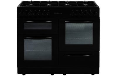 Cookworks CCL100DFB Dual Fuel Range Cooker-Black/Ins/Del/Rec